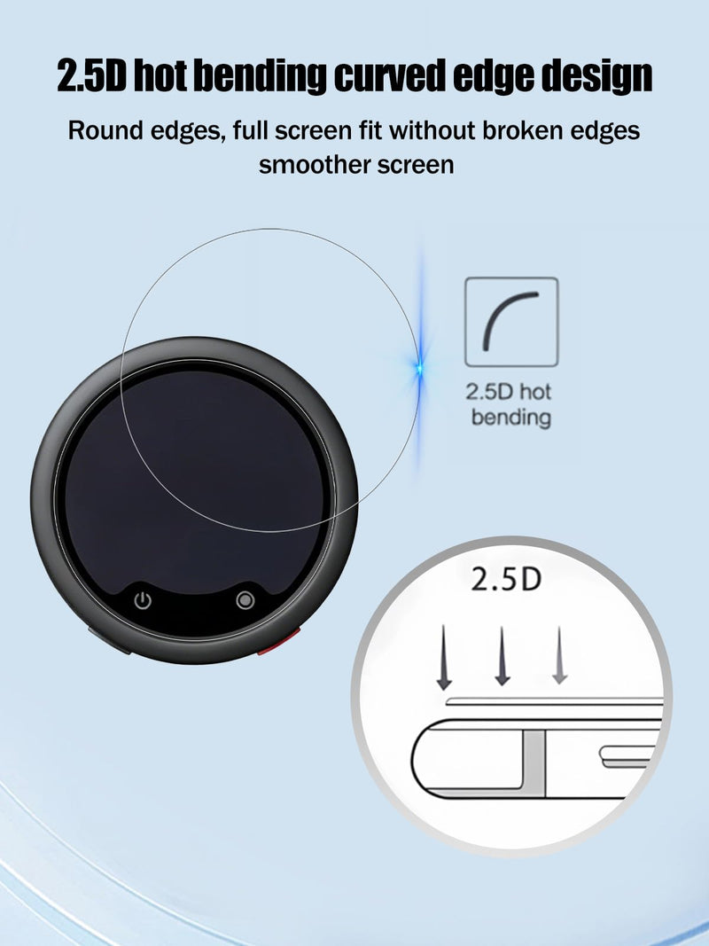 Screen Protector for Insta360 Mic Pro Transmitter, (3-Pack) | 9H Tempered Glass Film Impact Resistance Anti-Fingerprint High Sensitive