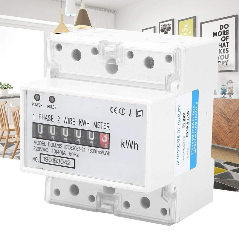 Single Phase Two Wire Energy Meter 4P LED Din Rail Electricity Power Voltmeter Ammeter Voltage Amp Kwh Meter Multimeter