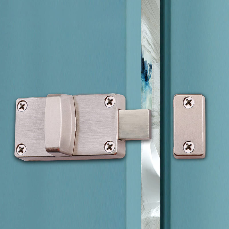 Vacant Occupied Bathroom Lock, Zinc Alloy Latch Indicating Locks Bathroom Door Privacy Indicator Bolt Vacant/Engaged Bathroom WC Public Restroom Toilet Privacy Partition Door Lock Latch Silver