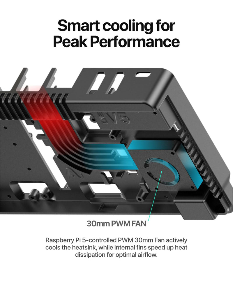 Argon ONE V5 Case with M.2 NVME Dual Expansion Board