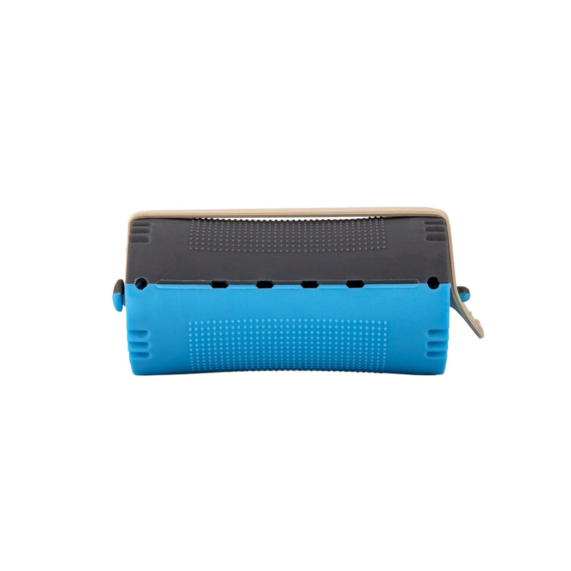 PONIK'S PROFESSIONAL - Perm Rollers, Curlers for Perm Set, Hair Rollers 6 Pieces, Curlers Perm 40 mm, Small Cold Curler with Round Rubber Tabs, Blue Black Blue Black (40 mm - 6 pieces)