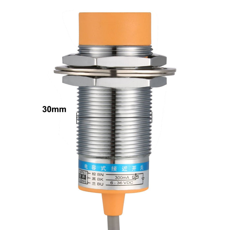 uxcell 25mm Capacitance Proximity Sensor Switch Detector NPN NO DC 6-36V 300mA 3-Wire LJC30A3-H-Z/BX for 3D Printer Probe Bed Leveling, MCU Board