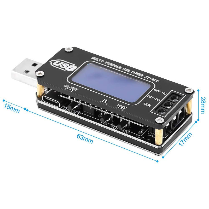 PEMENOL DC-DC CNC USB Step Up/Down Power Supply Regulator Module 3.5V-12V to 1.0V-24V 2-3W, Adjustable Boost Buck Voltage Converter Digital Display Voltmeter Ammeter Battery Capacity Tester DC 1V-24V