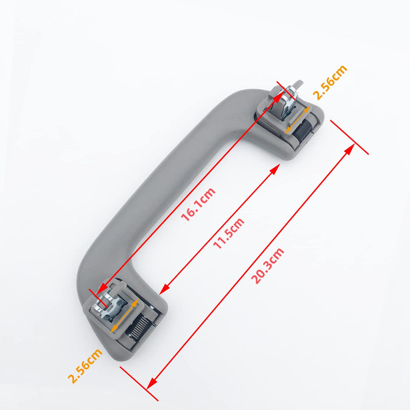 Auto Roof Pull Handle Grab Rail Grey with Hook LH=RH Universal for Toyota for Corolla for Rav4 Yaris Vios OEM:74610-52020 (Front Handrail Without Hook(Gray) 1Pcs) Front Handrail Without Hook(Gray)1Pcs