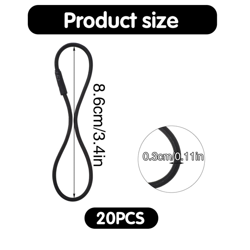 8 Pieces Shock Mount Mic Holder,Black Microphone Shock Mount Rubber Rings, Universal Elastic Bands Replacement for Microphone Holder Clamp (3mm Thickness, 4.6 & 3.4 Inch Diameters)