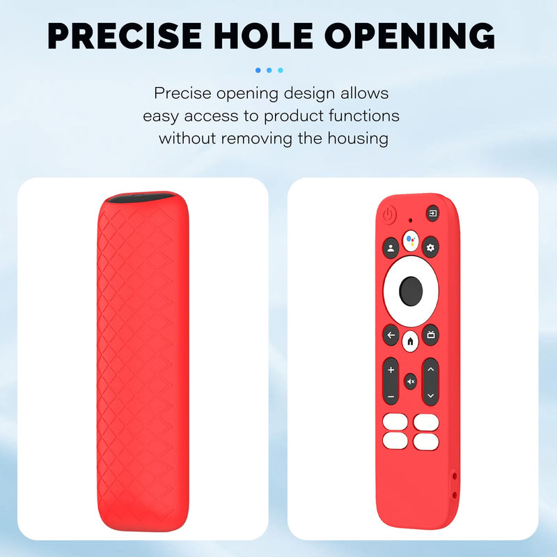 Case for Onn 4K Plus Remote Control,NOUKAJU Remote Control Protective Cover with Lanyard,Drop-Proof,Protective Cover for Onn 4K Pro(Red)