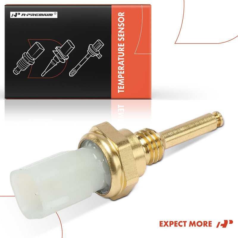 A-Premium Engine Coolant Temperature Sensor [2 Pins] Compatible with Ford & Lincoln, fits F-150, F-250 F-350 Super Duty, Explorer, Escape, Fusion, Edge, Transit-150, Mustang, Taurus & More