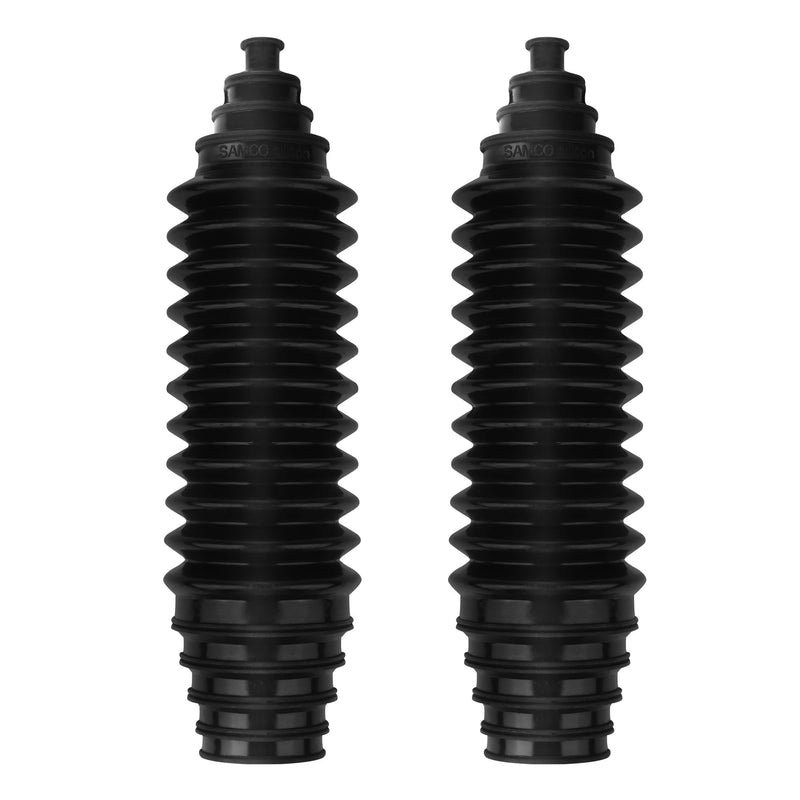 Universal Steering Rack and Pinion Tie Rod Boots, Silicone Bellow Boots with 2 Pieces Gaiter Pinion Boots, 4 Pieces Locking C-Clamps and 6 Pieces Cable Ties, Black