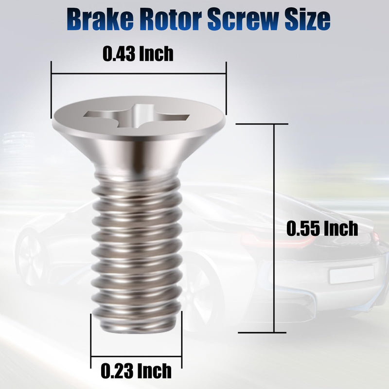 8 PCS Stainless Steel Brake Disc Rotor Screws, Brake Disc Rotor Screws for Front and Rear, 93600-06014-0H, Disc Brake Fixing Screw Compatible with Honda, Acura, Hyundai and Kia Models