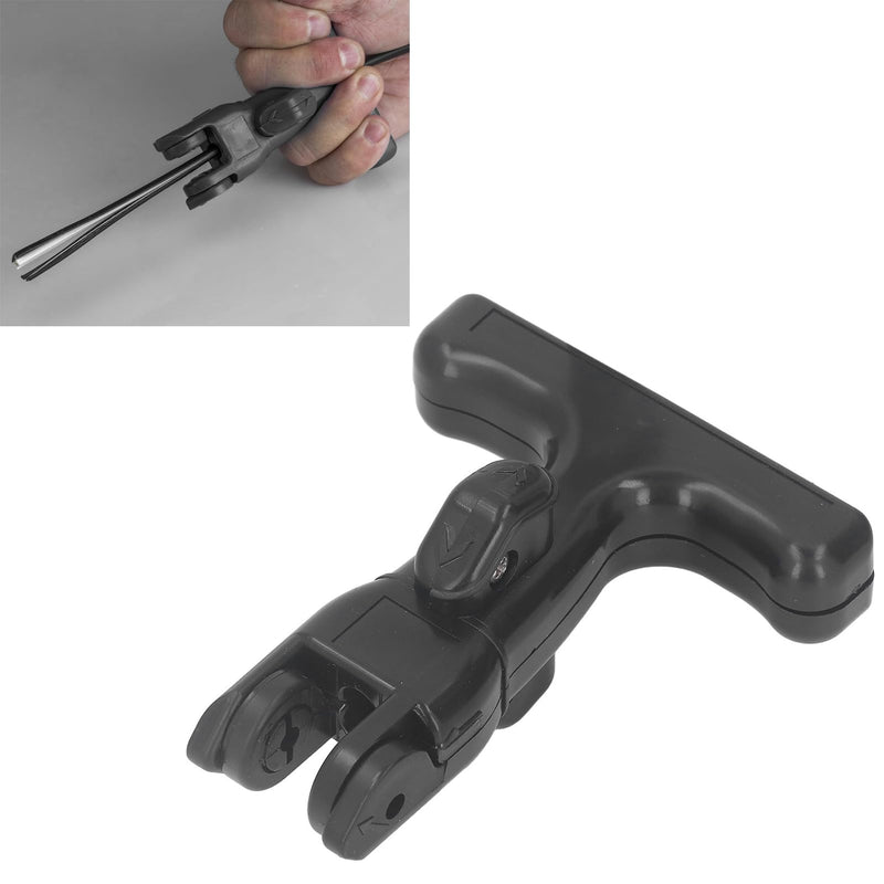 Fiber Optic Cable Stripper, Horizontal Cutting Longitudinal Slitting Fiber Stripping Tool Drop Cable Slitter with Adjustable Blade Depth for 3.1x20mm Leather Wire