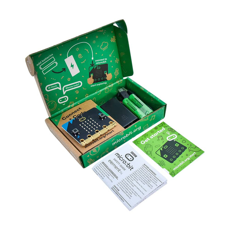 KEYESTUDIO Micro:bit V2 Go Kit Original Microbit V2 Starter Kit, with Micro:bit V2, Battery Holder, Micro USB Cable