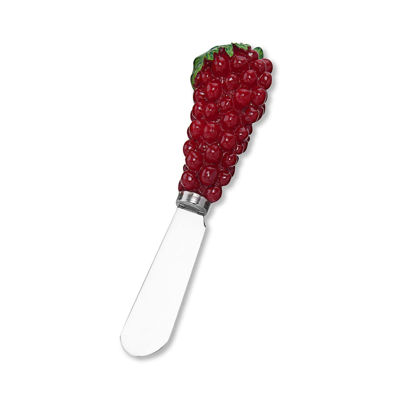 Supreme Housewares Vino Cheese Spreaders, Hand-Painted Resin Handles with Stainless Steel Blades for Spreading Cream Cheese, Butter, and Jam, Assorted Designs, Set of 4 Vino and Cheese