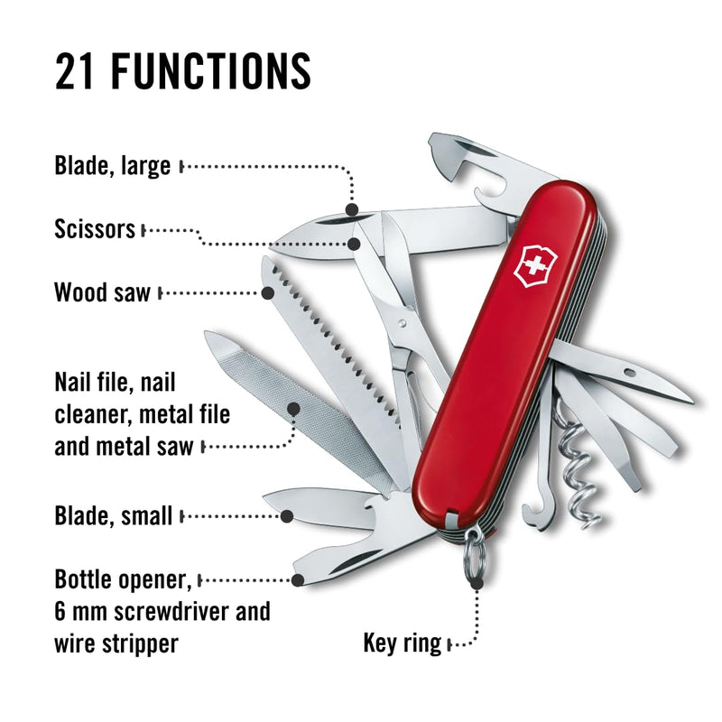 Victorinox Swiss Army Ranger Pocket Knife,Red , 91mm