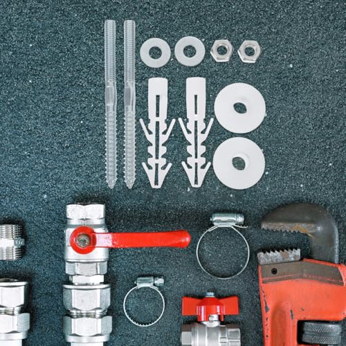 1set Heavy-Duty Basin Mounting Kit Secure Wall-Mount Sink Fixings Screws Bolts and Washers Installation of Bathroom Fixtures (Pack of 2) 11.00X0.80X0.80CM (Pack of 2)