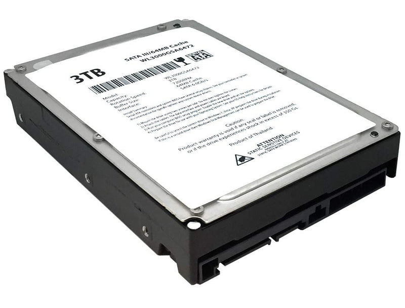 WL 3TB 7200RPM 64MB Cache SATA III 6.0Gb/s 3.5" Internal Desktop Hard Drive (For RAID, NAS, DVR, Desktop PC) w/1 Year Warranty