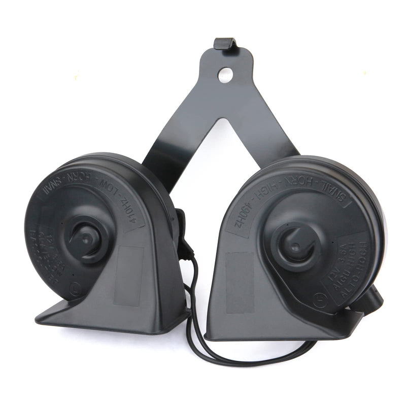 MITZONE F150 Horn Assembly With Bracket Compatible with Ford F-150 2015-2022 Expedition 2018-2022 Replace FL3Z-13832-C Black