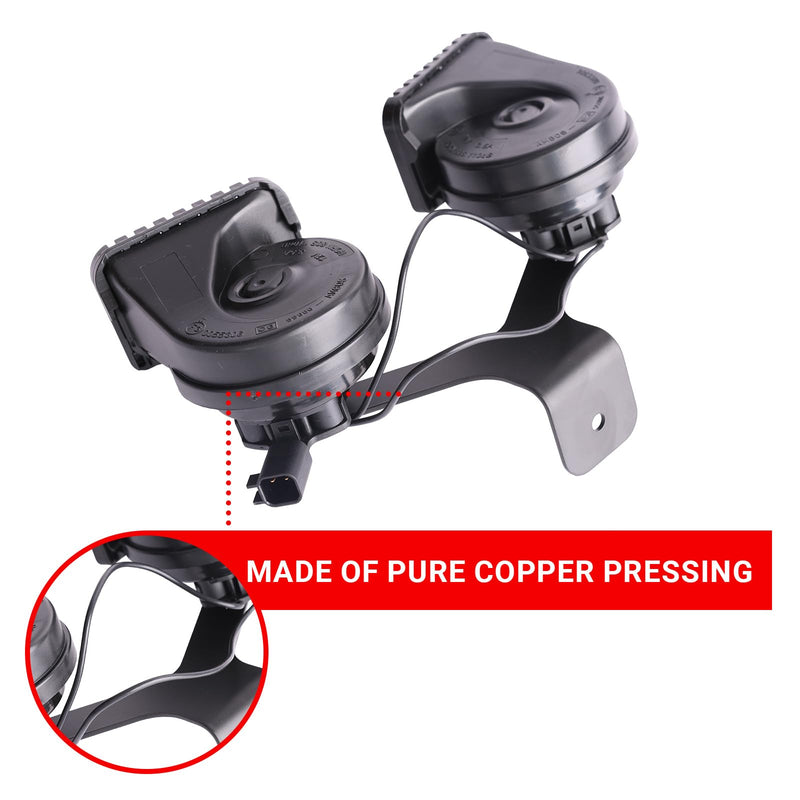 Horn Assembly With Bracket Compatible with Jeep Cherokee 2014-2018 Dual Horn Replacement