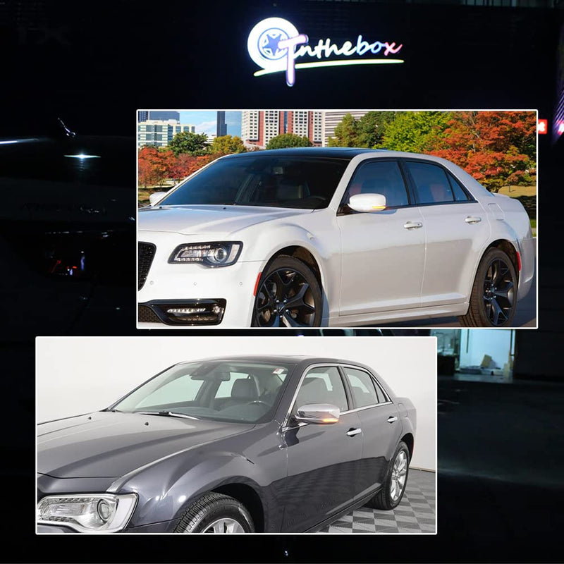 GTINTHEBOX Smoked Lens Sequential Amber LED Side Mirror Blinker Turn Signal Lights For 2011-2020 Chrysler 300 Side marker Lamp