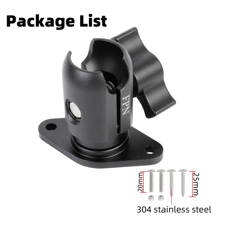 All-Metal Single Socket Arm with Diamond Plate Base for RAM B Size Mounts | AMPS Mounting Base, Fits 1" Ball Phone Holder/GPS Mount, 360° Rotation