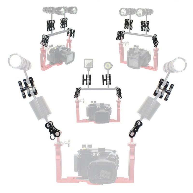 2pcs 1" Underwater Ball Clamp for Diving Camera Arm, Compatible with GoPro Action Camera and Flashlight Arms (CLAMP-2) CLAMP-2