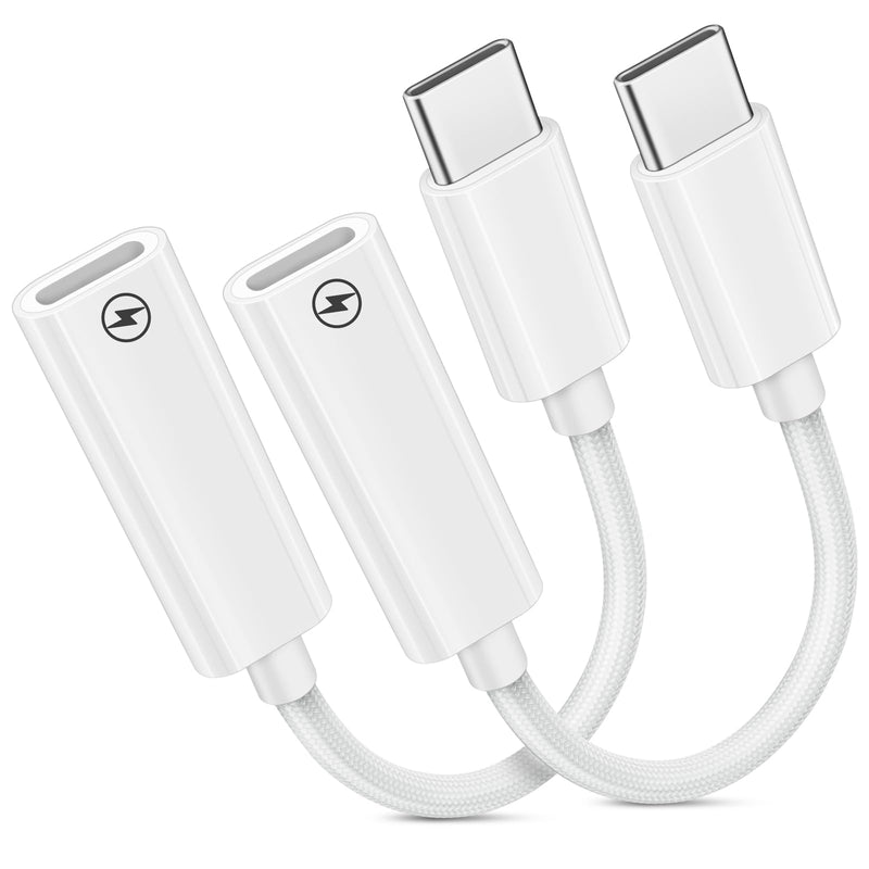 USB-C to Lightning Cable Adapter for Apple iPhone 15 Pro Max iPad Air Mini 6 Only PD Fast Charging Data Transfer USB Type C Connector for Lightning to USB C Converter Charger Cord Accessories 2 Pack