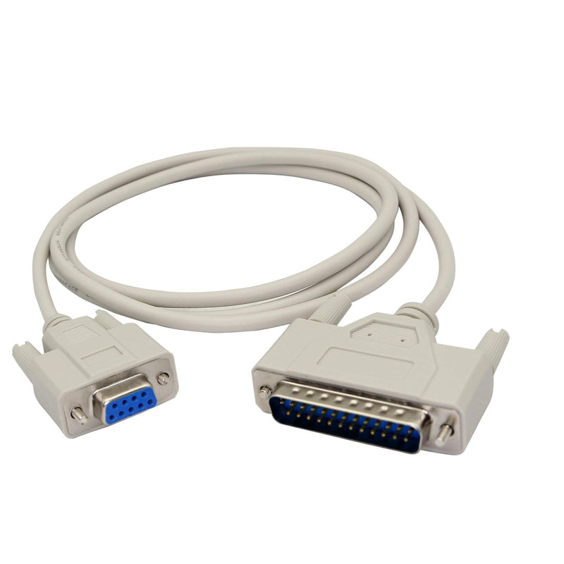 PNGKNYOCN 4.5 Feet DB9 (9 Pin) Female to DB25 (25 Pin) Male Empty Modem Serial Parallel Printer Cable YOUCHENG for DTE PC Mac Linux Data Transmission Communication