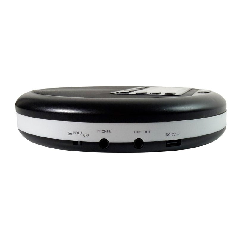 QFX Portable CD Player with Bluetooth and Built-in Speaker, RETRO-30 | 8-Hour Battery, Anti-Shock, Plays CD/CD-R/MP3-CD, Rechargeable Disc Player for Home and Travel, Earphones Included
