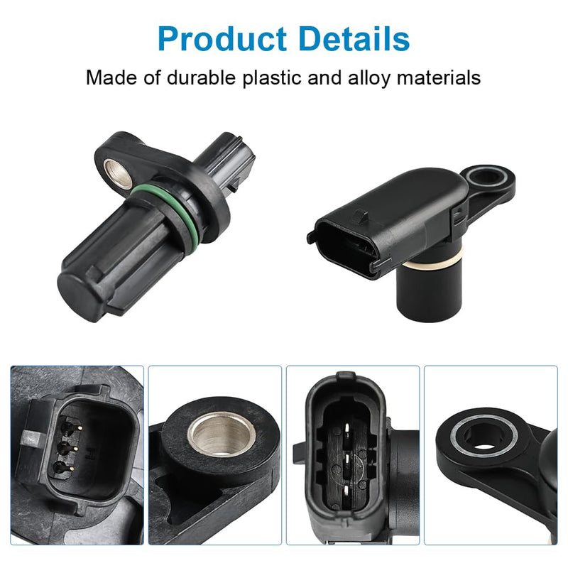 4 Pcs Camshaft Position Sensors & 1 Pcs Crankshaft Position Sensor Compatible with Chevy Equinox Impala Malibu Traverse GMC Acadia Terrain Cadillac Buick, Replacement for 12615371, 12615626