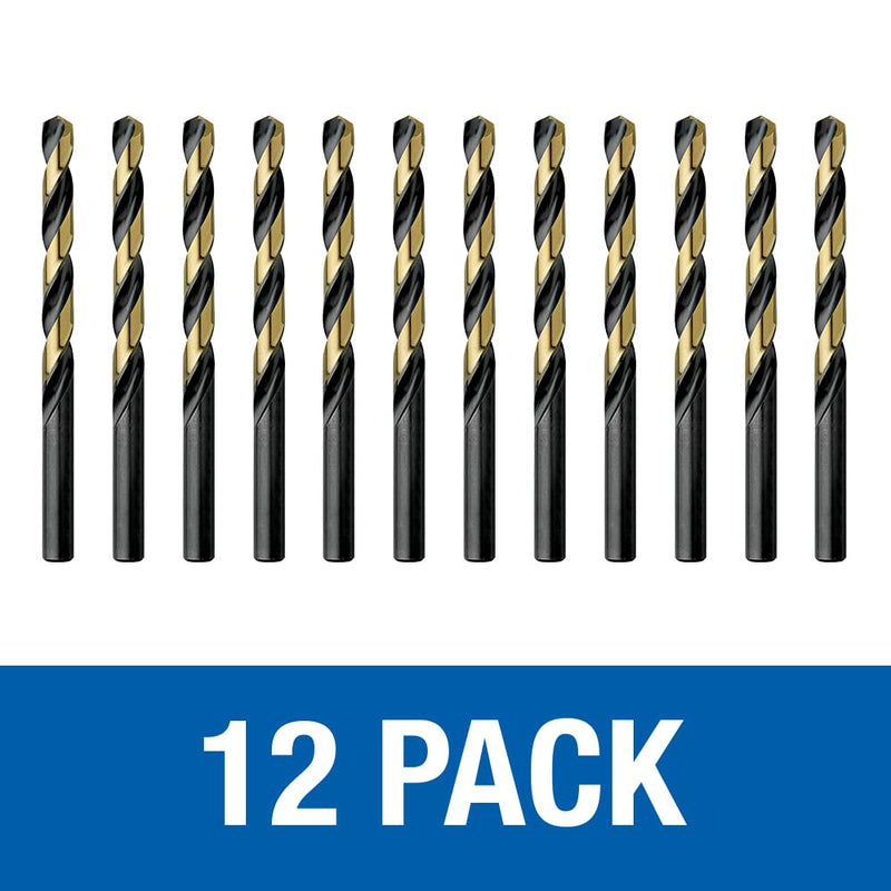 Champion Cutting Tool Heavy Duty BlackGold Jobber Drill Bits, 135 Degree Split Point: XGO-7/32 (12 pieces per pack)-MADE IN USA