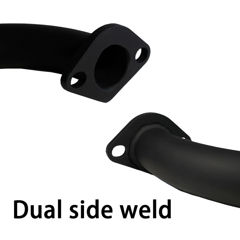 JMCHstore Stainless Steel Header Pipe for Coleman BT200X CT200U EX KT196 196cc Mini Bike Go Kart Predator 212 224 Honda GX160 GX200 Clone Engine Baja Warrior MB200 Performance Parts (Black) Black