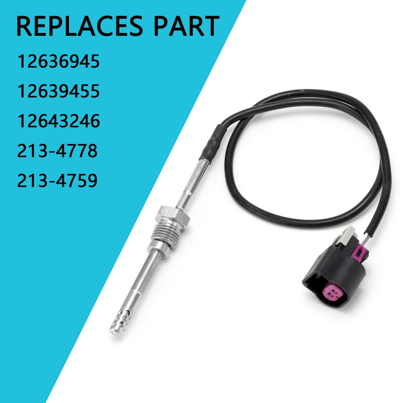 12643246 Exhaust Gas Temperature Sensor EGT Compatible with 2011-2016 Chevy Silverado Sierra 2500 HD 3500 Duramax 6.6L For # 213-4778 213-4759
