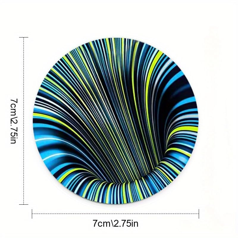 2pcs Swirl Car Coasters Cup Blue & GreenHolder Durable 2.75-in Non-Slip - | 2-piece set; 2.75 inch standard cup holder size; designed to protect cup holders from dust and spills; fits cars, trucks and Swirl Pattern