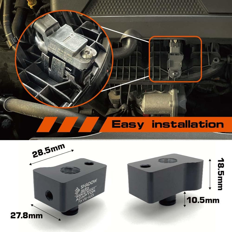 Shadow Turbo Boost Gauge Sensor Adapter for VW SEAT Audi Porsche EA888 GEN3 EVO4 Engine Billet Aluminum Boost Vacuum Tap Kits