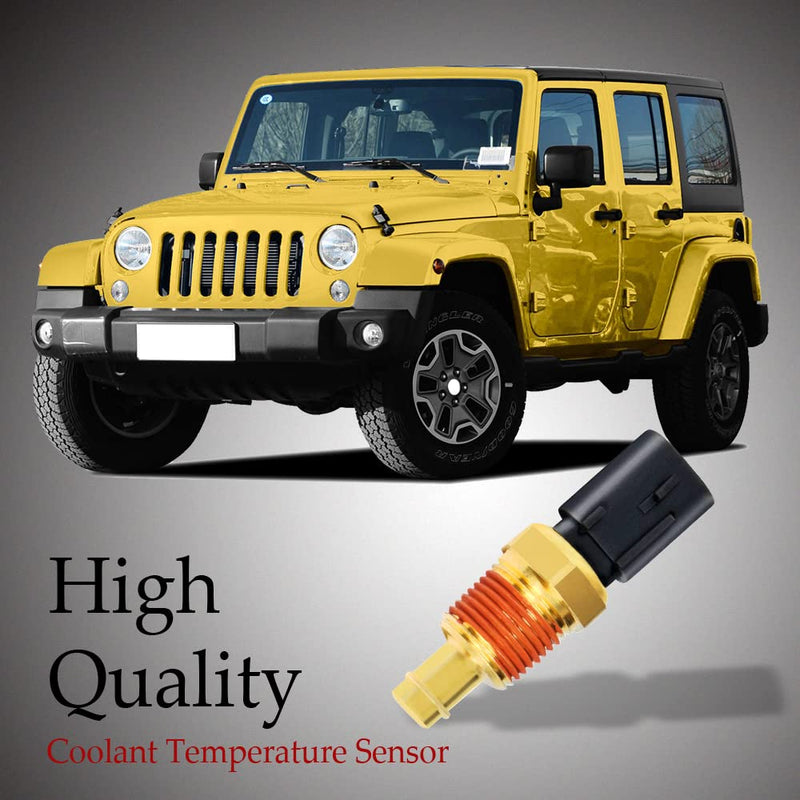 HAOBO Engine Coolant Temperature Sensor, Water Temperature Sensor, Coolant Temp Sensors 5149077AB Compatible with Dodge Charger Durango Ram 1500 2500 3500 Jeep Wrangler Chrysler Town & Country