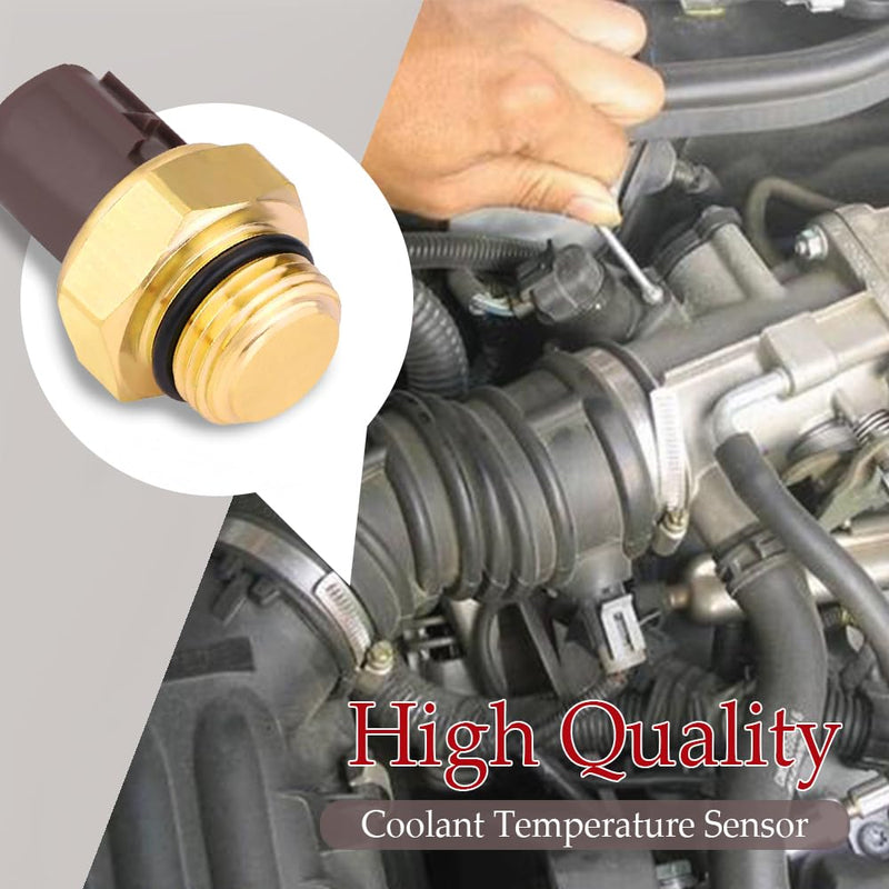 Radiator Coolant Fan Switch, Switch coolant Temperature Sensor, Water Temperature Sensor Compatible with Honda Acura CL Integra RSX TL, Civic CR-V Odyssey, Replace OEM #37760-P00-003