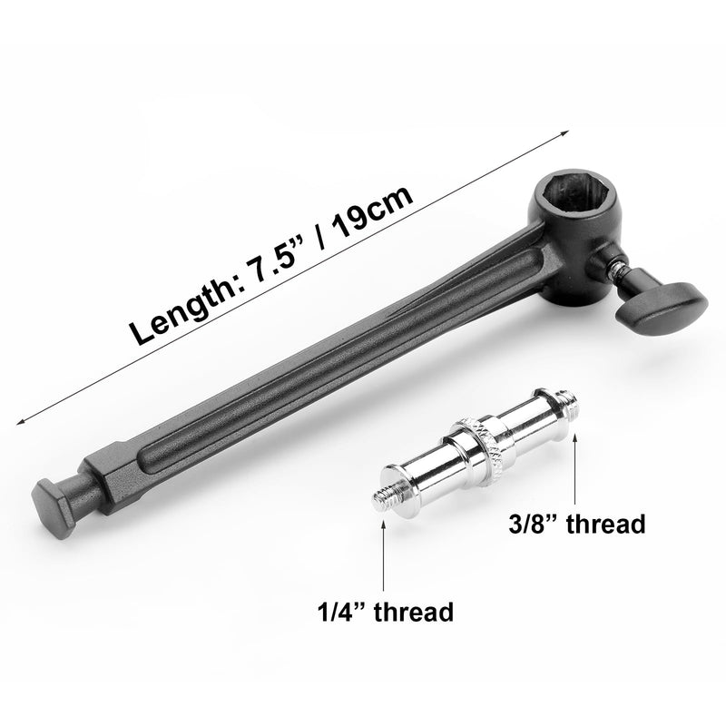 PHOCUS 6" Extension Arm with Universal Adapter Spigot for Super Clamp for Mounting Photo Studio Light, Strobe, LED Light or Camera