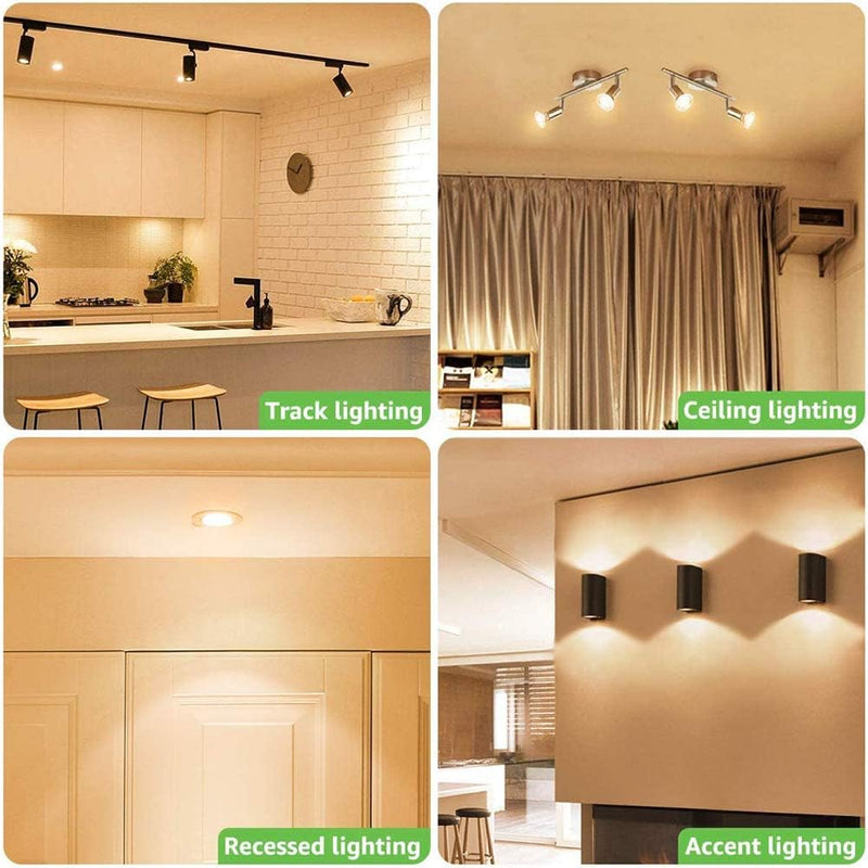 H&Z PAR20 Bulbs - 6PCS 50W 120V Dimmable Flood Lights, High Brightness & CRI100, E26 Base, 3000K Warm White PAR20 Bulbs for Recessed & Track Light par20 50w 6p