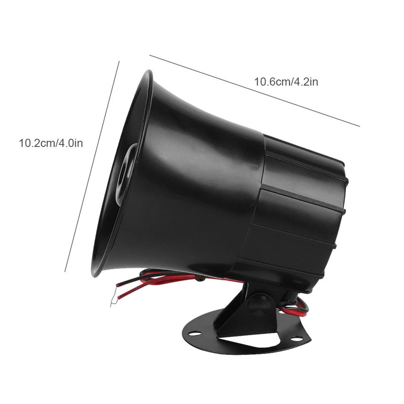 110dB Siren Alarm, 4 x 4.2 in Security Horns Sirens, IP65 Waterproof 12V Siren Horn Suitable for Alarm Host Gas Leak Alarms Infrared Peripheral Alarms Equipment
