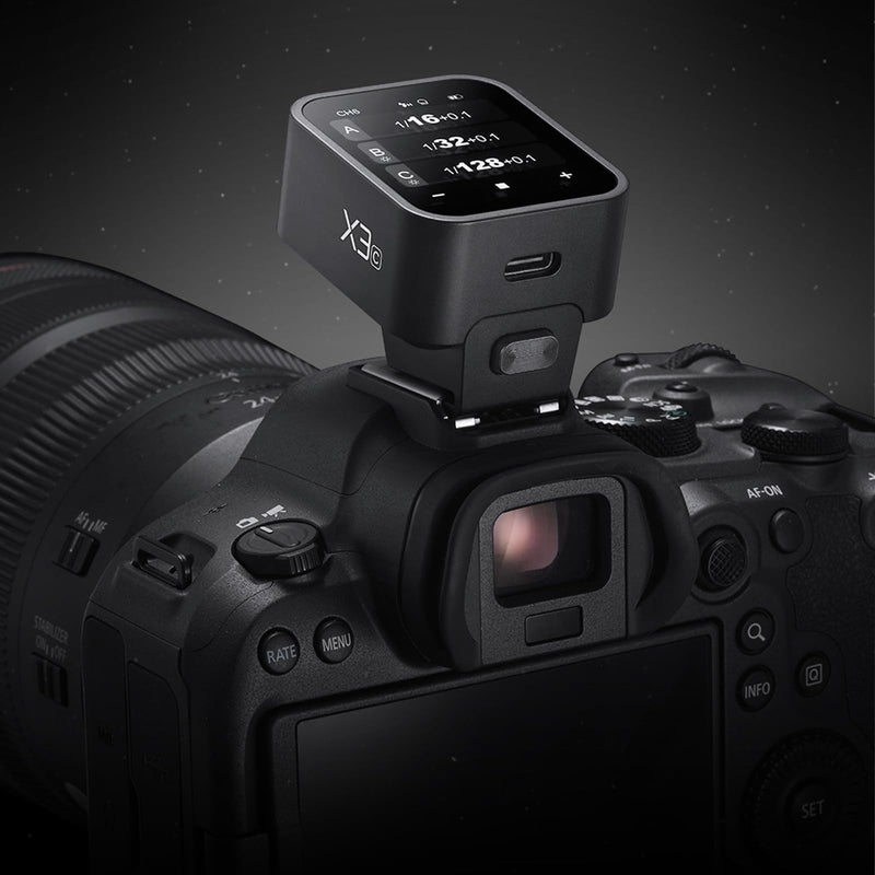 Godox X3-N Wireless Trigger for Nikon, TTL OLED Touchscreen 1/8000s HSS Flash Transmitter, Auto/Manual/Multi Flash, USB-C Charger for Nikon EOS Camera