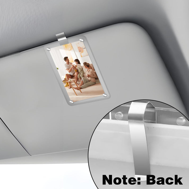 Acrylic Magnetic Personalized Photo Holder Car Picture Frame, Car Picture Holder, Car Photo Holder Car Visor Clip, Personalized Car Accessories Can Be Used to Add Your Personal Photo 1Pcs Acrylic