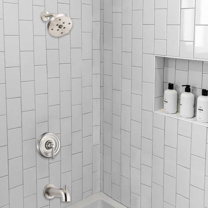 Tub and Shower Trim Kit, Compatible with Moen Posi-Temp Valve, Brushed Nickel ‎Brushed Nickel