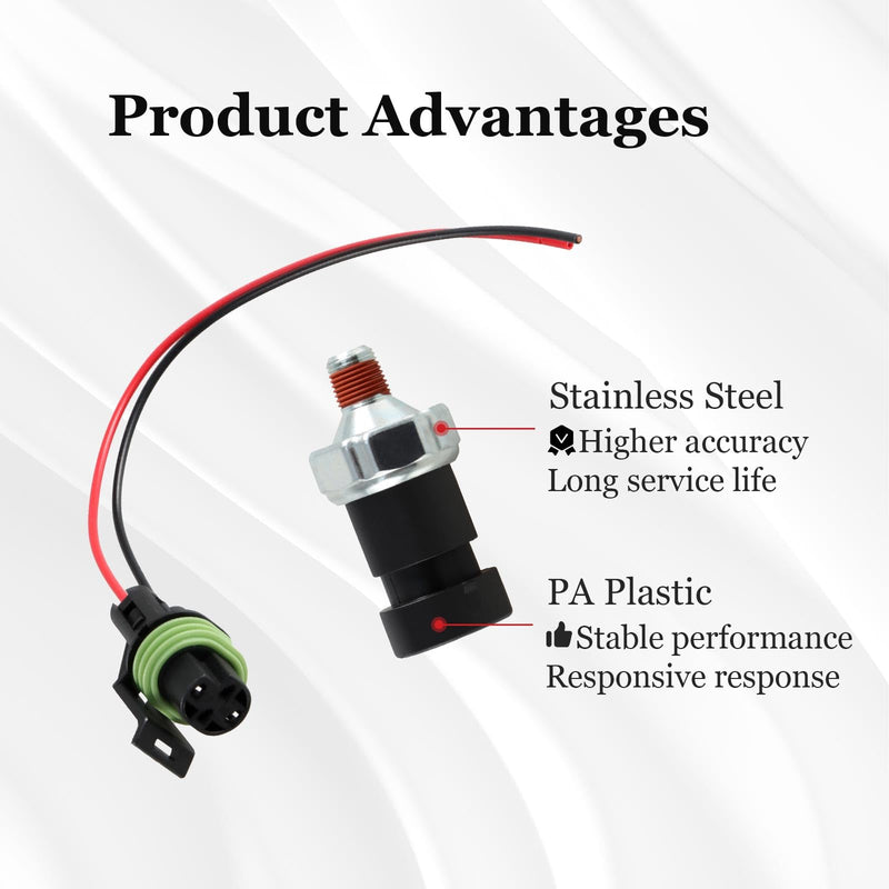 Oil Pressure Fuel Pump Pressure Shut Sensor Switch Compatible with Mercruiser (Quicksilver) 4.3L 5.0L 5.7L 305 454,7.4L 8.2L 502 v8 Engines Replace#: 87-864252A01