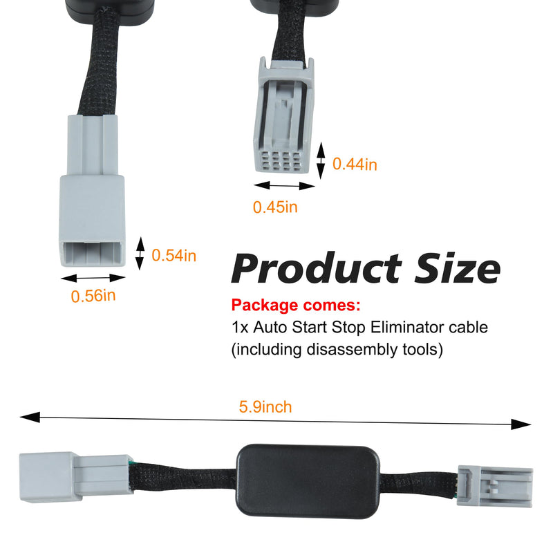 VOFONO Auto Start Stop Eliminator Compatible with Honda Pilot 2023 2024, Automative Stop Start A-Off System Eliminator Cancel/Disabler/Canceller Device Cable