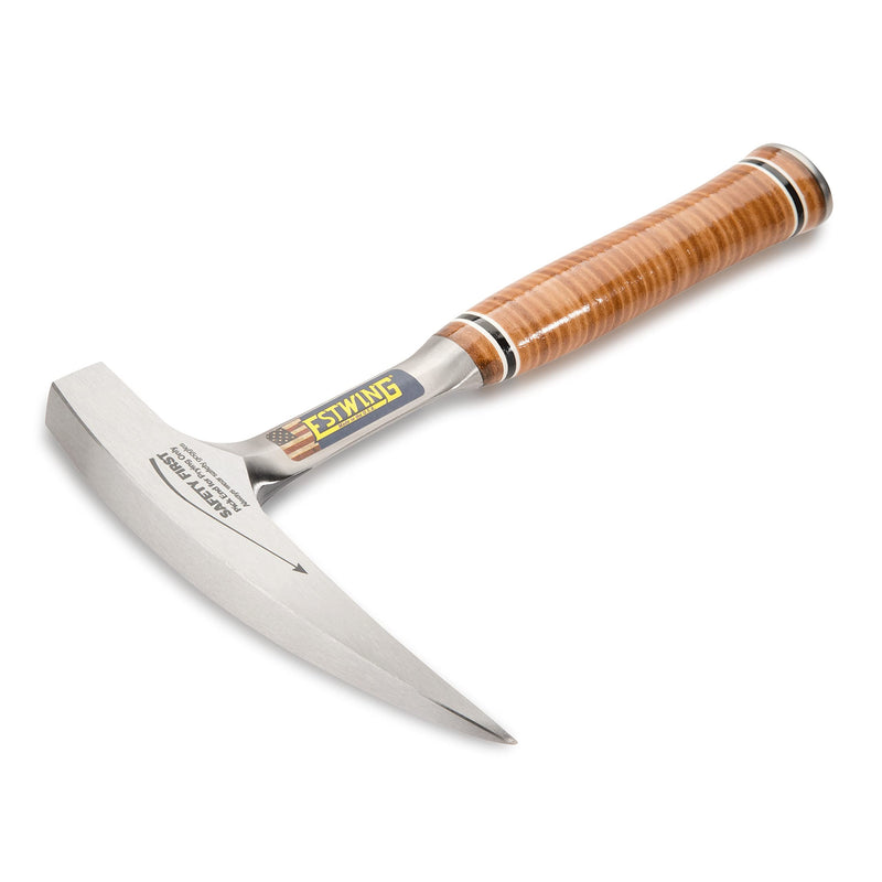 ESTWING Rock Pick - 22 oz USA Made Geology Hammer with Pointed Tip & Genuine Leather Grip - E30