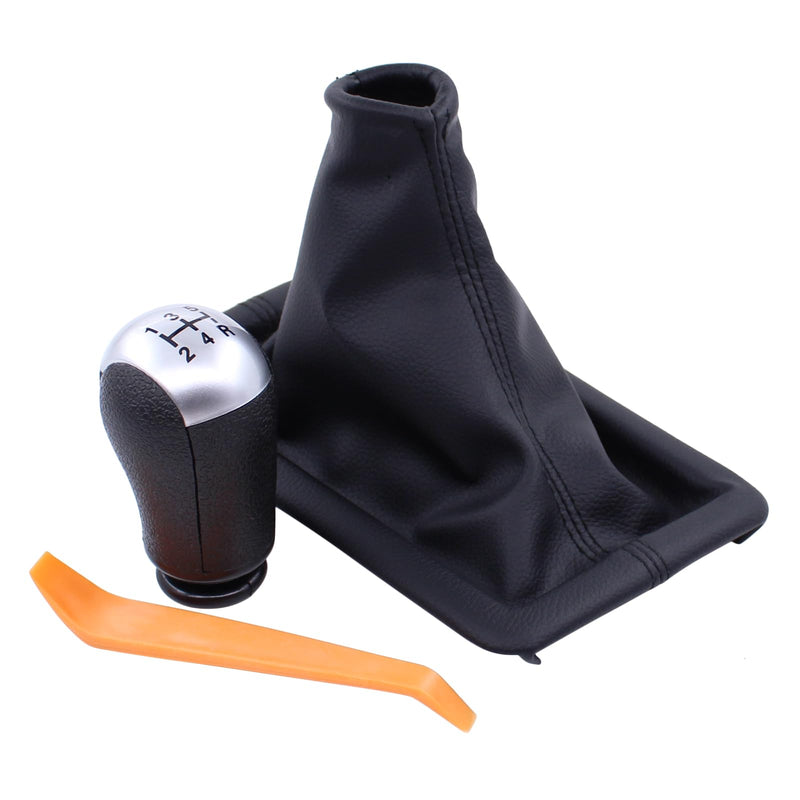 MOTOKU Manual Transmission Shifter Boot Cover and 5 Speed Gear Shift Knob for Ford Mustang 2005-2009