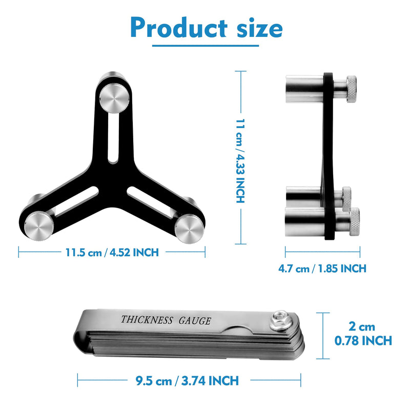 Universal Piston Ring Squaring Tool for End Gap 2-5inch Bores with 32 Blades Feeler Gauge Gap Measuring Tool ﻿ Squaring tool+Feeler
