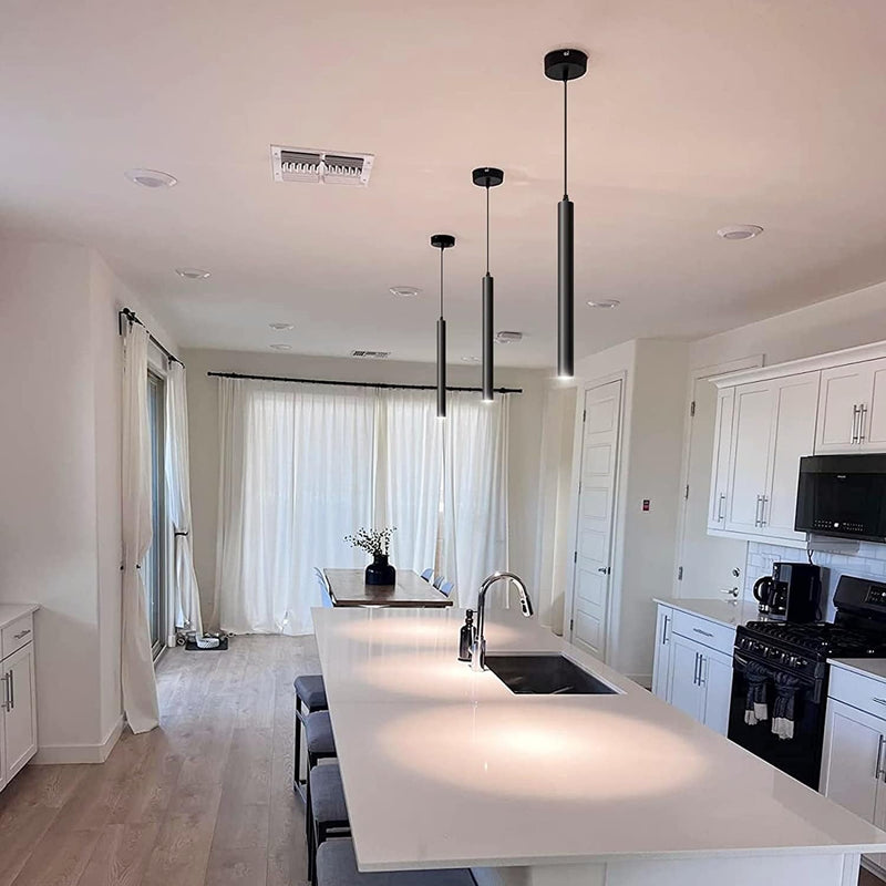 110V 12w 3000k Dia 5CM L40CM Tube LED COB Modern Pendant Lights Spot Light Downlight Hanging Lamp for Kitchen Island Dining Room Bar Counter Shop