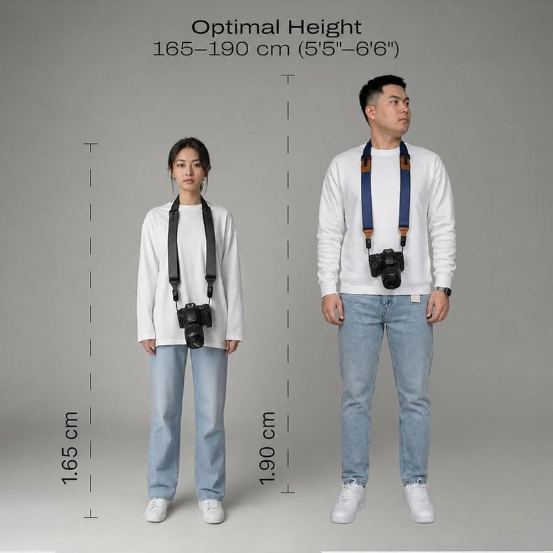 Quick Release Camera Strap for Photographers, Configurable as a Sling, DSLR SLR Adjustable Camera Shoulder Strap Blue