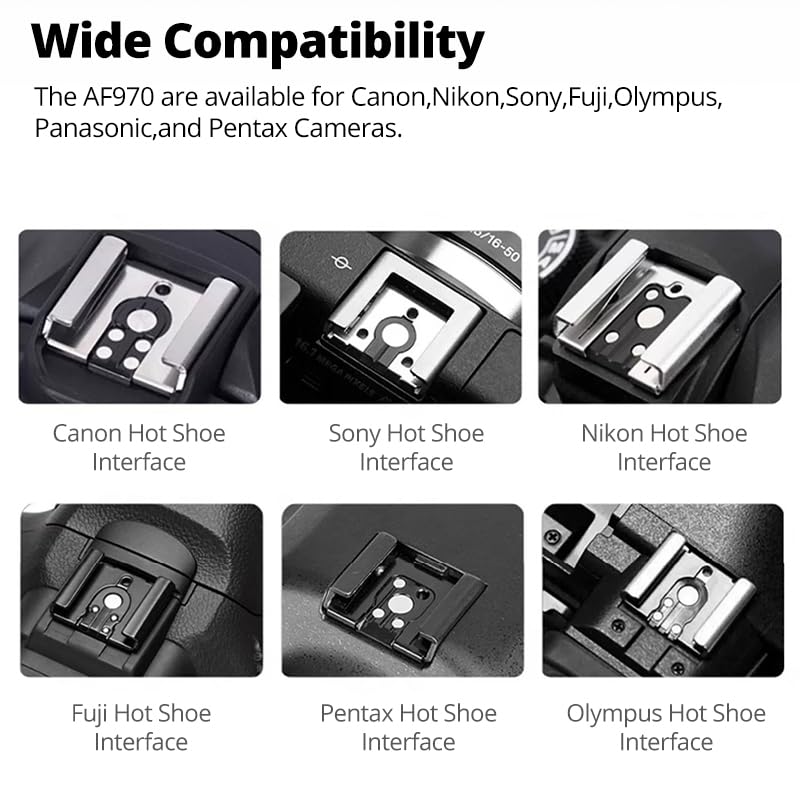 AMBITFUL AF970 Camera Flash Speedlite GN35 Manual S1/S2 2.4G Wireless | Universal Single-contact Hot Shoe Flash for Canon Nikon Sony Fujifilm Olympus. 8-Level Power,Recycle 0.1-2.5s