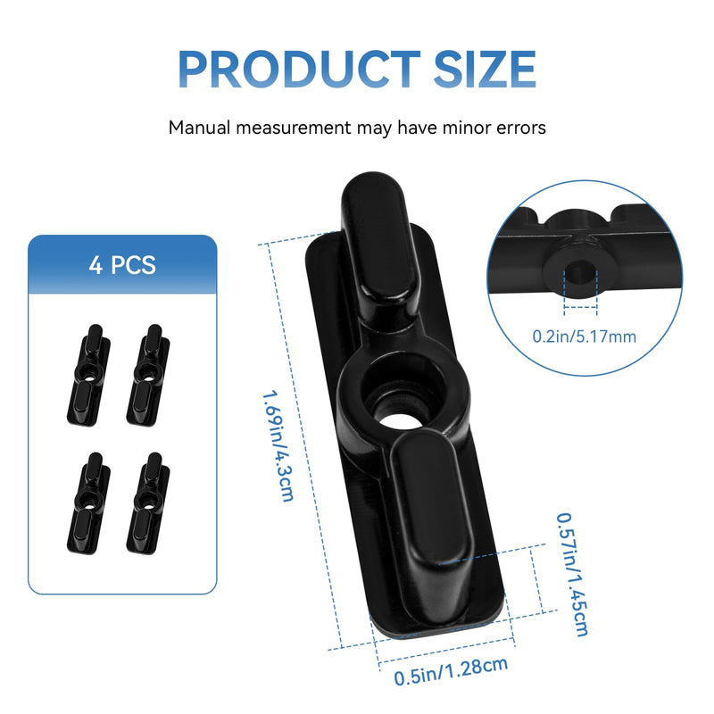 Boat Windshield Double Latch, Marine Door Window Lock Replacement Twist Latch, Boat Hatch Clip Hardware, Protect Windows and Block Strong Winds, 4 Pcs